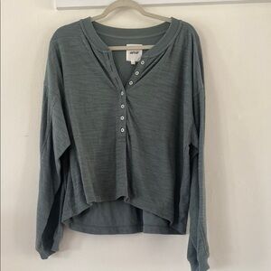 aerie button up long sleeve